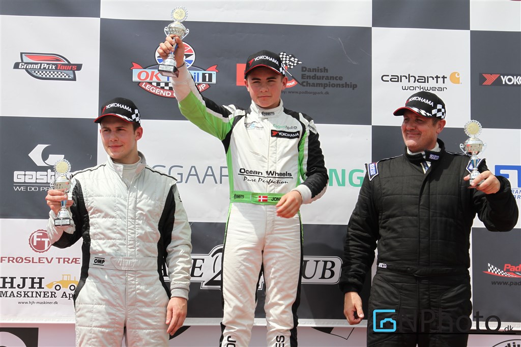Rookiepodiet efter heat 2 – Jonas Nielsen foran Mike Hansen og Jan Jespersen.
(Foto: CNPhoto.dk)